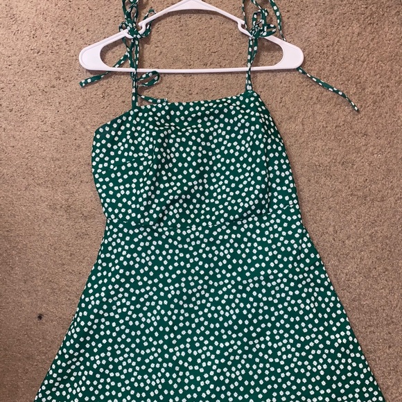 SHEIN Dresses | Green Polka Dot Shein Dress | Poshmark